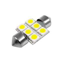 LED car lamp S85-31mm-6smd 5050 white 12V LEDUA