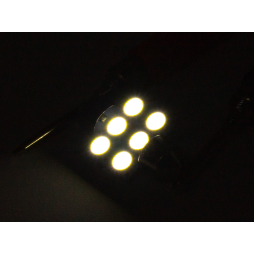 LED car lamp S85-31mm-6smd 5050 white 12V LEDUA