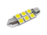 LED car lamp S85-39mm-6pcs 5050 white 12V LEDUA
