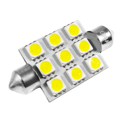 LED car lamp S85-41mm-9smd 5050 white 12V LEDUA