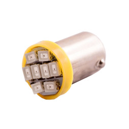 LED car lamp BA9S-1206-8smd yellow 12V LEDUA