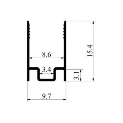 Aluminum profile for neon 8*16 2m