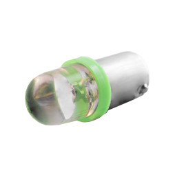 LED car lamp BA9S-1pc-round LED green 12V LEDUA