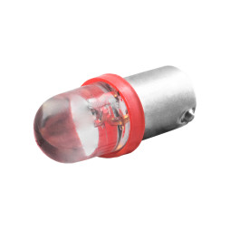 LED car lamp BA9S-1pc-round LED red 12V LEDUA