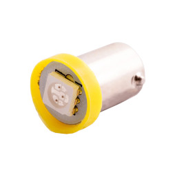 LED car lamp BA9S-5050-1smd yellow 12V LEDUA