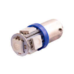LED car lamp BA9S-5050-5smd blue 12V LEDUA