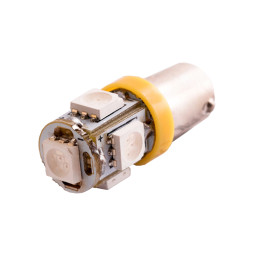 LED car lamp BA9S-5050-5smd yellow 12V LEDUA