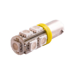 LED car lamp BA9S-5050-9smd yellow 12V LEDUA