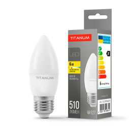 LED lamp TITANUM C37 6W E27 3000K