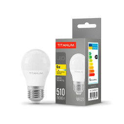 LED lamp TITANUM G45 6W E27 3000K