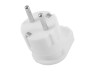 Angle plug with grounding white LMA027 Lemanso