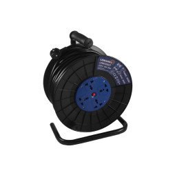 Extension cord reel LMK72017 4 universal sockets 50m 16A with/with overload protection, maximum load 800-3000W Lemanso