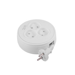 Extension cord on reel LMK72021 3 sockets 5m 6A without grounding Lemanso