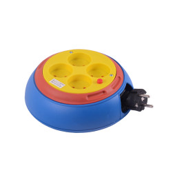 Extension cord on reel LMK72022 4 sockets 3m 6A without grounding Lemanso