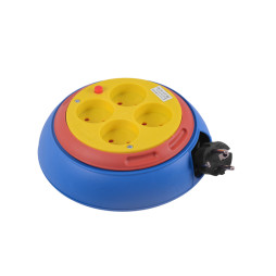 Extension cord on reel LMK72023 4 sockets 5m 6A without grounding Lemanso