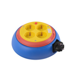 Extension cord on reel LMK72024 4 sockets 3m 10A with grounding Lemanso