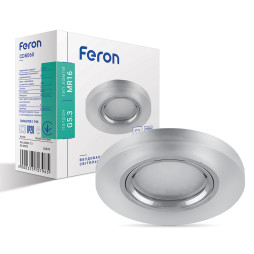 Built-in luminaire Feron CD8060 under a lamp with backlight chrome