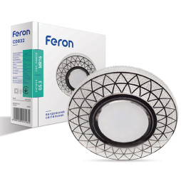 Built-in luminaire Feron CD832 under a lamp with backlight, transparent
