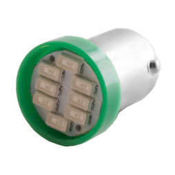 LED car lamp BA9S-3014-8smd green 12V LEDUA