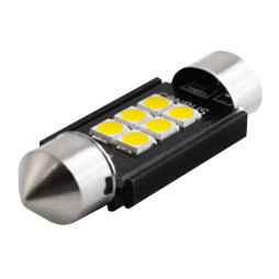 LED car lamp S85-36mm-6smd 3020 12-24V white LEDUA