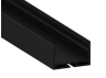 Aluminum profile for LED strip AL-23 2 meters black hanging, surface-mounted LEDUA