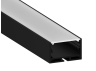 Aluminum profile for LED strip AL-23-1 2 meters black surface-mounted hanging LEDUA