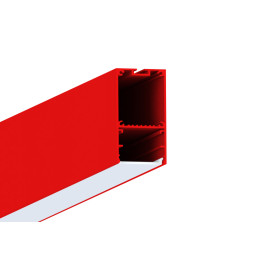 Aluminum profile for LED strip AL-44 2 meters red suspended/surface mounted LEDUA