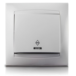 Switch 1st through + LED backlight LEMANSO Sakura white LMR1003