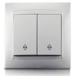 Вимикач 2-й прохідний LEMANSO Сакура білий      LMR1006