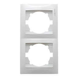 Рамка 2-а LEMANSO Сакура біла вертикальна   LMR1032