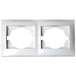 Рамка 2-а LEMANSO Сакура біла горизонтальна  LMR1011