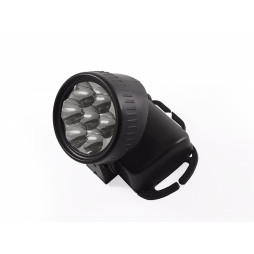 Flashlight forehead D=58 536-7LED/3xAA plastic