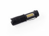 Flashlight-manual 511/8424/4814-XPE+COB, mircoUSB charger, inserted battery, zoom "POLICE"