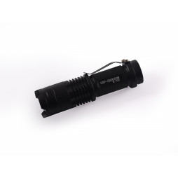 Flashlight-manual 511/8424/4814-XPE+COB, mircoUSB charger, inserted battery, zoom "POLICE"
