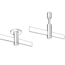 Mounting for flexible busbar duct AeroLine PJ1805 black color LEDUA