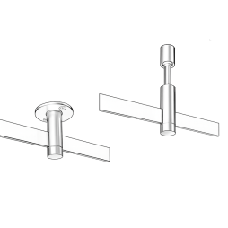 Mounting for flexible busbar duct AeroLine PJ1804 black color LEDUA