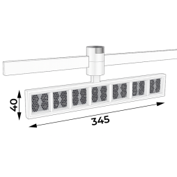 LED track light AeroLine YZ1802 48V 18W 4000K 24° black color LEDUA