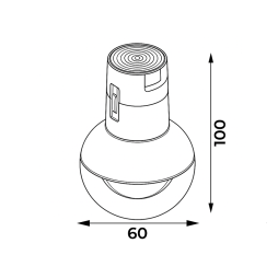 LED track light AeroLine YZ1809 48V 7W 4000K 180° 60mm black color LEDUA