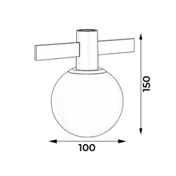 LED track light AeroLine YZ1810 48V 7W 4000K 180° 100*150mm black color LEDUA