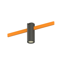 LED track light AeroLine YZ1812 48V 7W 4000K 24° 38*90mm black color LEDUA