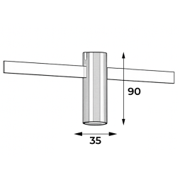 LED track light AeroLine YZ1812 48V 7W 4000K 24° 38*90mm black color LEDUA