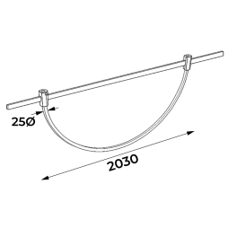 LED track light AeroLine YZ1818 48V 20W 4000K 360° 2m black color LEDUA