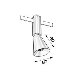 LED track light AeroLine YZ1821 48V 7W 4000K 67*80mm black color LEDUA