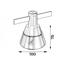 LED track light AeroLine YZ1822 48V 7W 4000K 100*75mm black color LEDUA