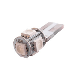 LED car lamp T10-5050-5smd amber red 12V LEDUA