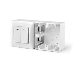 Single white surface mounting box VIDEX BINERA