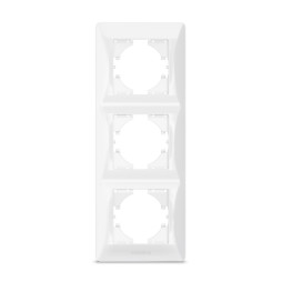 White 3-place vertical frame VIDEX BINERA