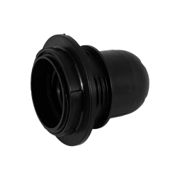 E27 plastic socket/thread-ring+retaining ring/black LEDUA