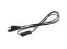Cable (cord) with flat plug 1.9m+switch black/LMA017