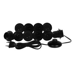 LED makeup mirror lighting recessed 220V 10pcs E27 foot switch, black color LEDUA